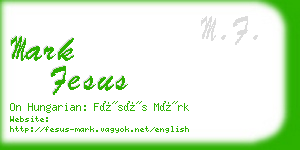 mark fesus business card